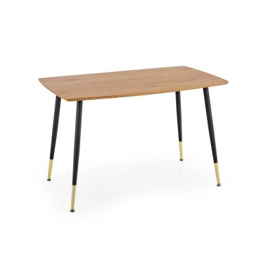 Стол обеденный HALMAR TRIPOLIS дуб золотой/черный 120/70